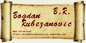 Bogdan Rubežanović vizit kartica